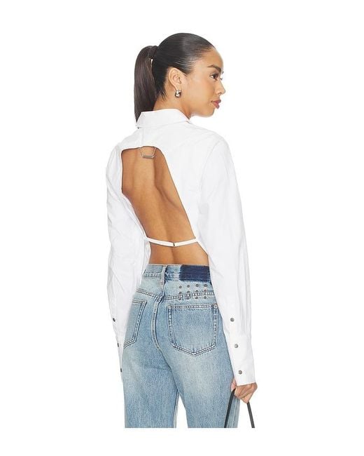 Ksubi Blue Dare Open Back Shirt