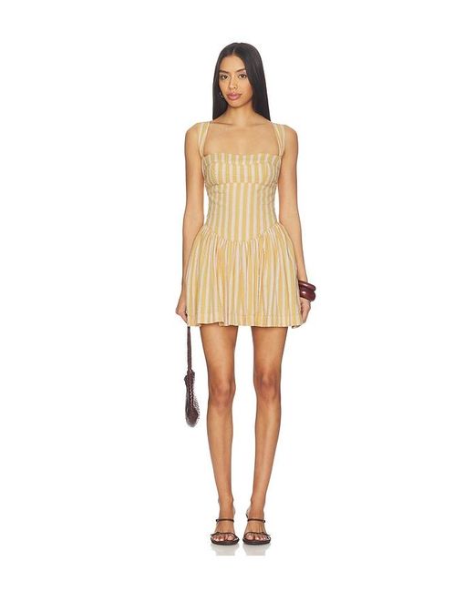Free People Natural Laurel Plaid Mini Dress