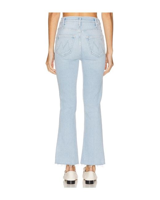 Mother Blue The Hustler Ankle Fray Jeans