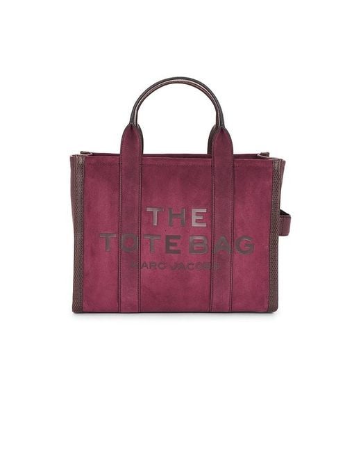 Marc Jacobs Purple The Suede Medium Tote Bag