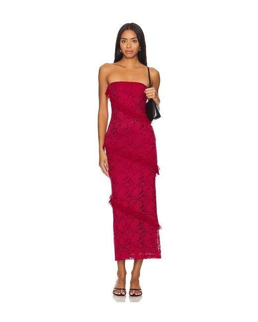 MORE TO COME Red Xandra Maxi Dress