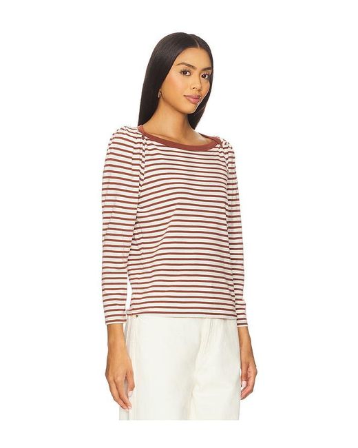 Nation Los Angeles Red Amelie Envelope Neck Top