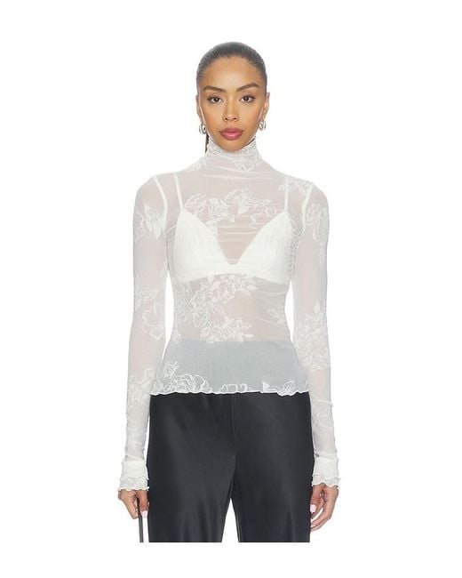 Free People White You Decide Longsleeve