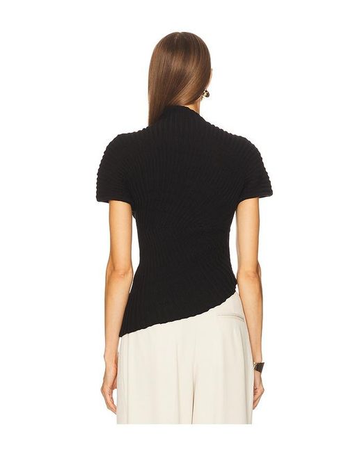 Cult Gaia Black Annemie Knit Top
