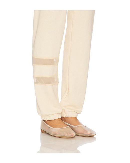 Michael Lauren White Setton Mesh Contrast Pant