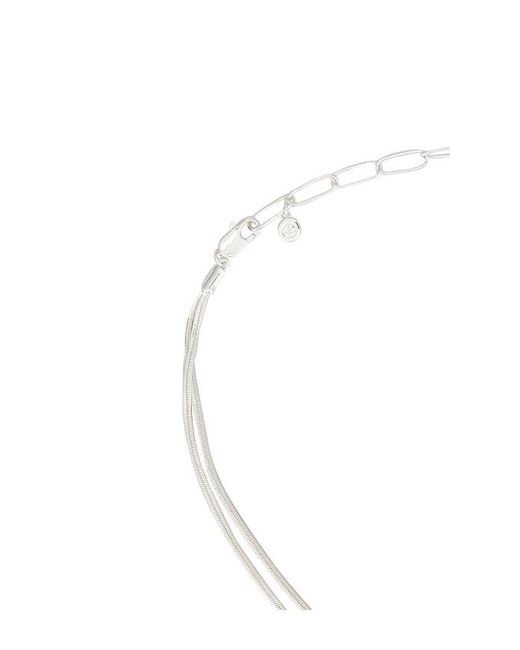 Ettika White Open Circle Pave Necklace