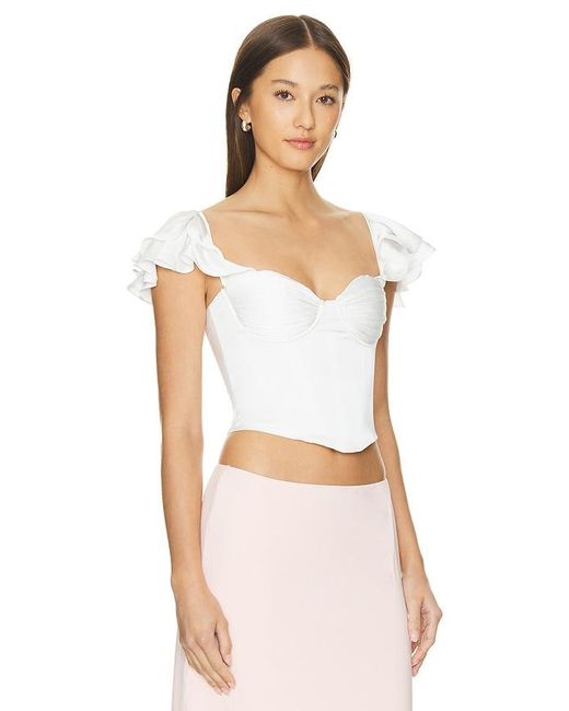 Astr White Corazon Top