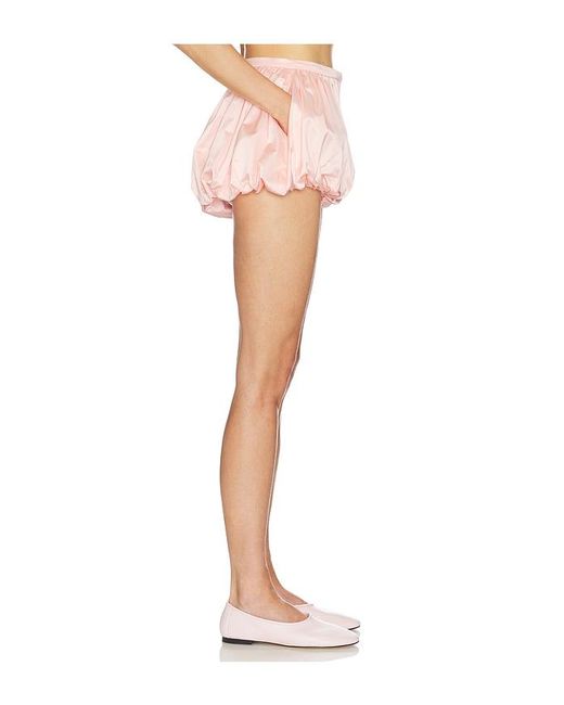 Helsa White Sateen Puff Shorts