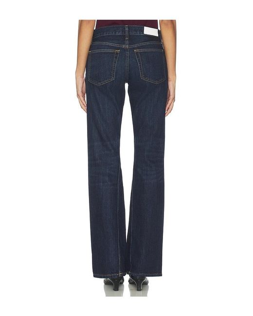 Re/done Blue Twisted Mid Rise Bootcut Jeans
