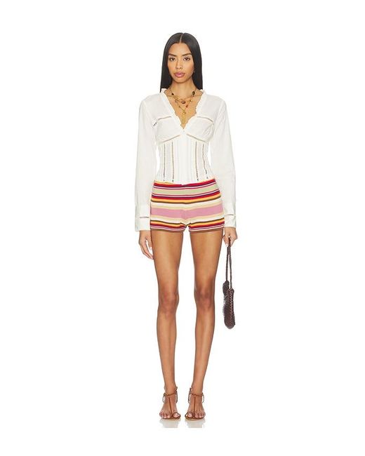 Free People White Frankie Corset Top