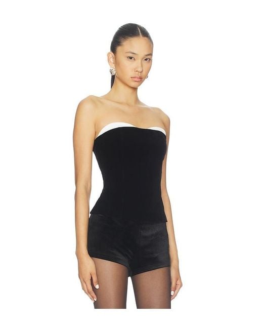 superdown Black Anika Strapless Top