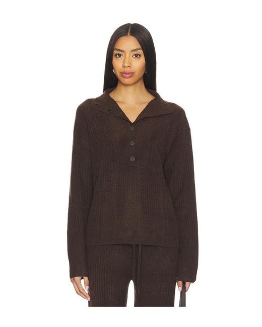 Bobi Brown Button Funnel Neck Sweater