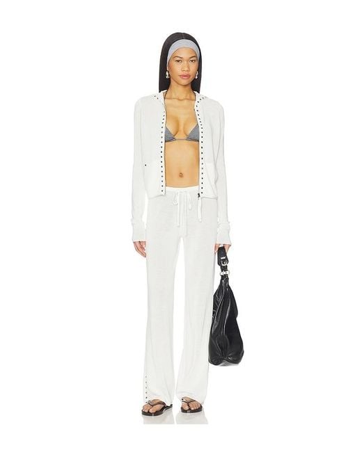 Frankie's Bikinis White Ela Knit Pant