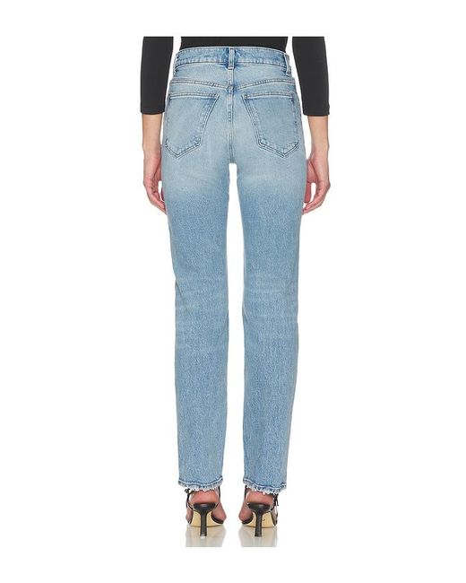 Madewell Blue Longline Straight Jeans