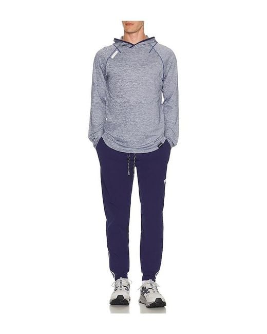 Legends Blue Enzo Long Sleeve Tee Hoodie for men