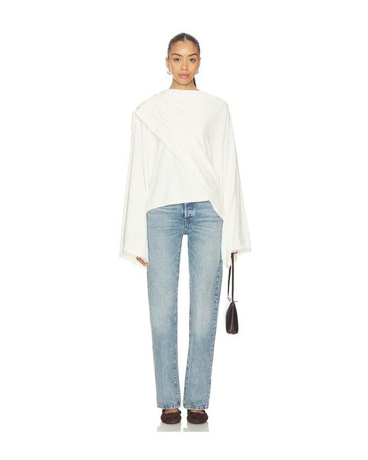 WeWoreWhat White X Premium Cashmere Wrap Sweater