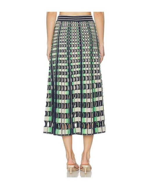 Jonathan Simkhai Green Drue Midi Skirt