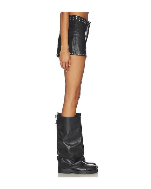 Blank NYC Blue Faux Leather Hot Short