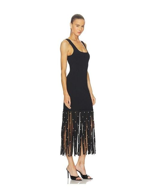 Jonathan Simkhai Black Romelia Midi Dress