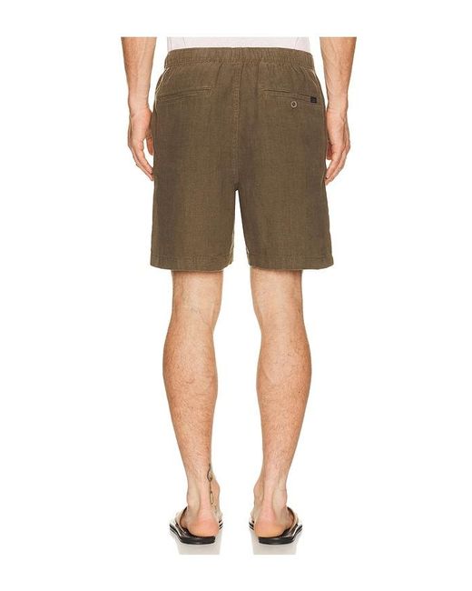 Faherty Brand Green Essential 6.5 Linen Short for men