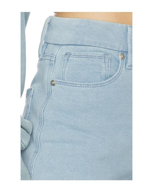 GOOD AMERICAN Blue Jeanius Cropped Good Skate