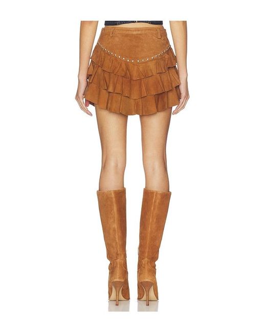 Urban Outfitters White X Revolve Frill Mini Skirt