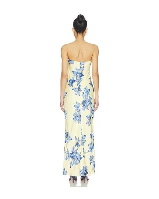Rococo Sand Blue Strapless Maxi Dress