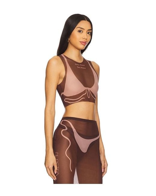DI PETSA Tan Lines Mesh クロップトップ Orange