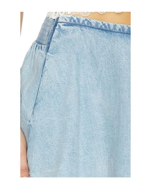 Free People Blue X We The Free Paradise Found Denim Skort