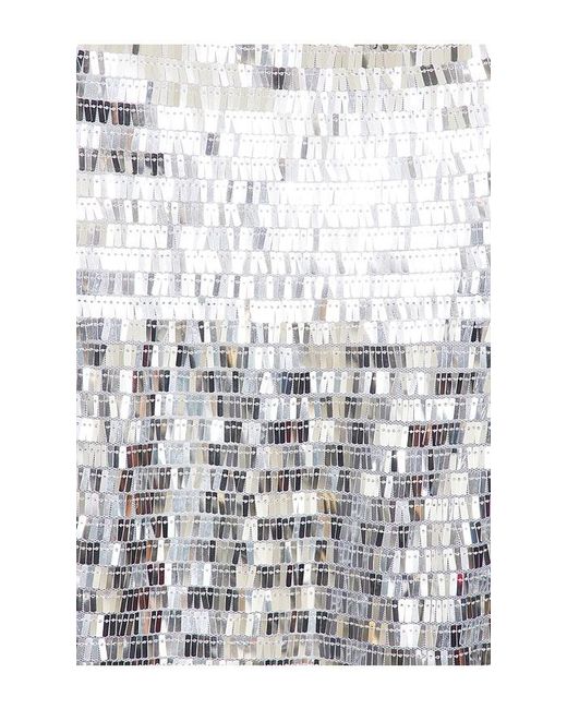 Simon Miller White Sculpty Strapless Sequin Dress
