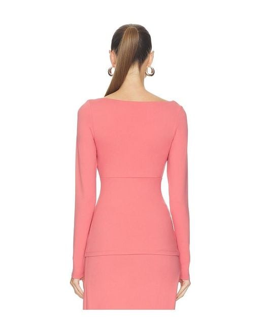 Susana Monaco Pink Square Wire Top