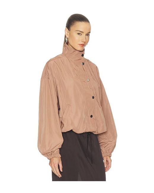 WeWoreWhat Natural Funnel Neck Bomber Jacket