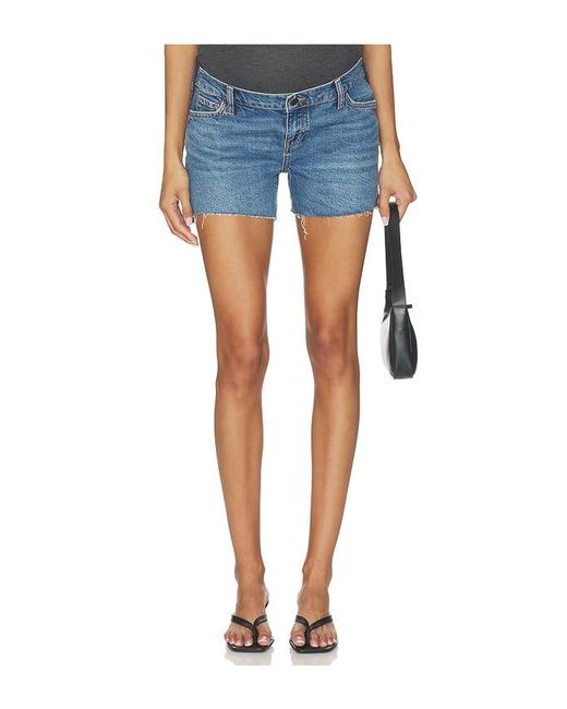 HATCH Blue The Cutoff Maternity Short