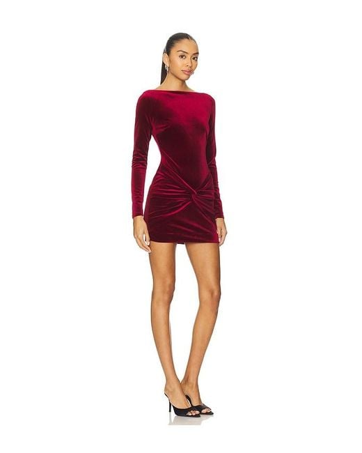 retroféte Red Kadala Velvet Dress