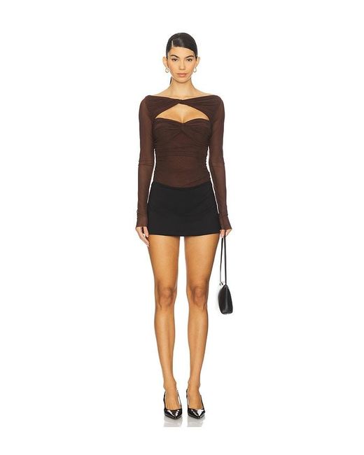 MAJORELLE Black Eleanora Bodysuit