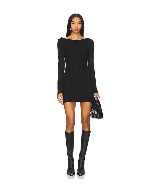 superdown Black Patricia Low Back Dress