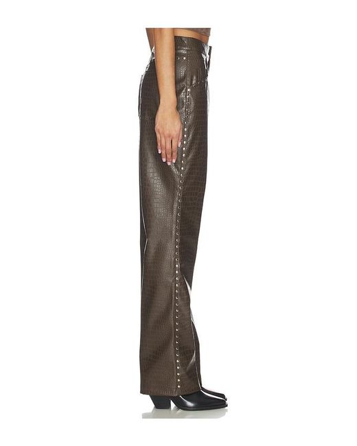 Lamarque Brown X Revolve Devin Faux Leather Croco Studded Pant