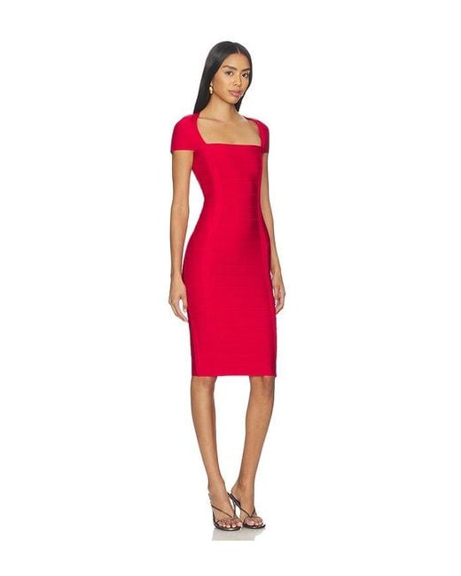 Hervé Léger Red The Premiere Dress