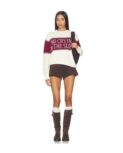 YELLOW THE LABEL Pink No Crying On The Slopes Pullover