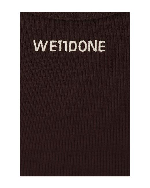 we11done Blue Minimal Logo Tank Top
