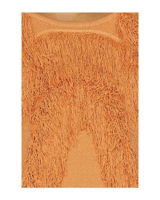Ulla Johnson Orange Bonnie Sleeveless Knit Top