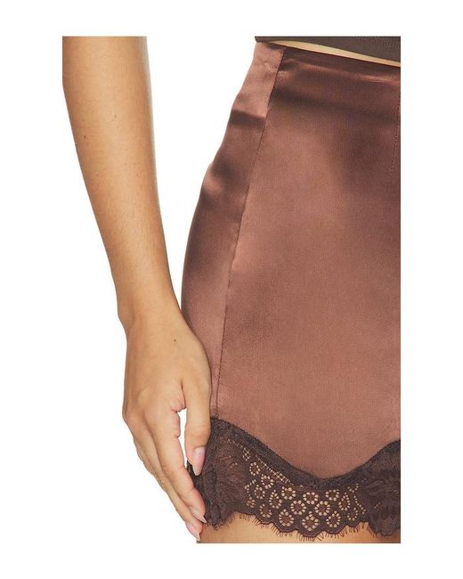 superdown Brown Petra Mini Skirt