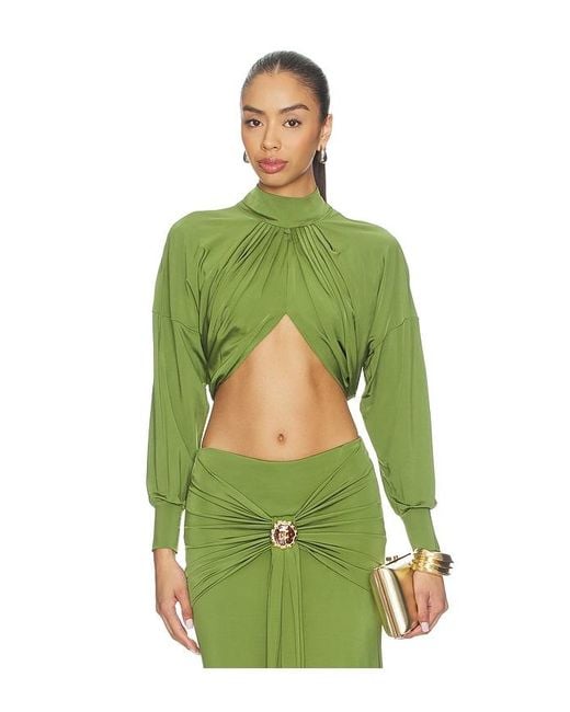 PATBO Green Intensity Jersey Cut Out Top
