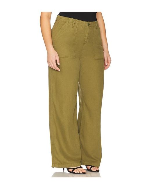 GOOD AMERICAN Green Lite Linen Jeans