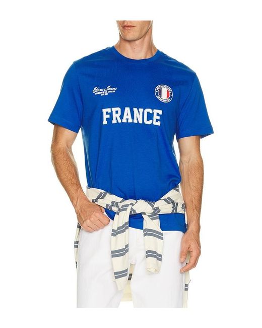 Guess Blue World Cup Tee for men