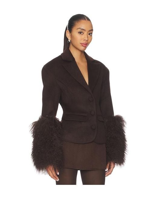 OW Collection Black Frances Wool Blazer