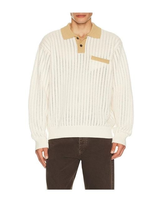 Obey Natural Jasper Polo Sweater for men