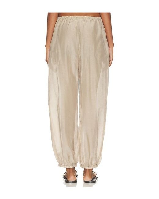 DONNI. Natural The Silk Cotton Sheer Balloon Pant