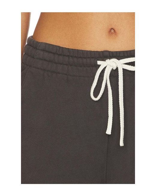 PERFECTWHITETEE Black Fallon Structured Fleece Barrel Pant