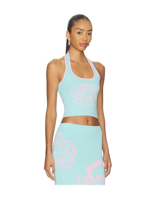 Kulani Kinis Blue Knit Halter Top